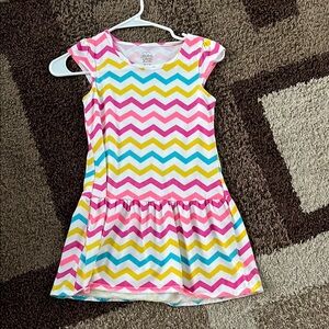Colorful Chevron Kids Dress